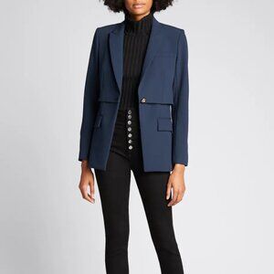 Veronica Beard Mori Tiered Stretch Dickey Jacket Size 4